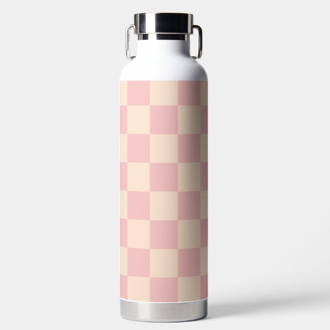 Bouteille D'eau Tableau de bord rose et crème (Avant)