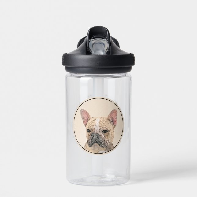 Bouteille D'eau Tableau Français Bulldog (Sable) - Joli Original D (Avant)