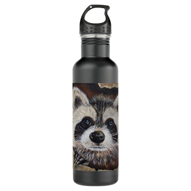 Bouteille D'eau Tableau Raccoon (Devant)