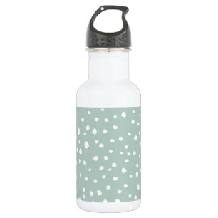 Bouteille D'eau Taches de dalmatien vert menthe, Points de dalmati
