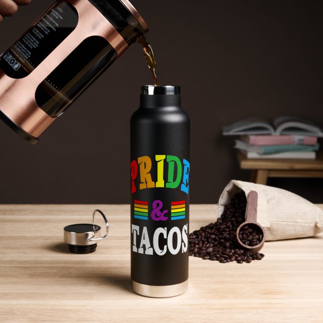 Bouteille D'eau Tacos de la Fierté Lgbt (Café (pivoté))