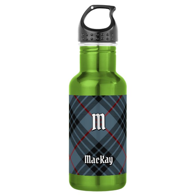 Bouteille D'eau Tartan bleu du clan MacKay (Devant)