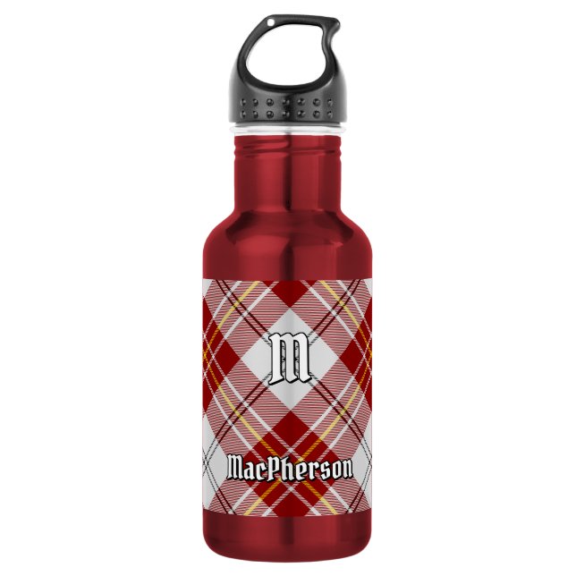 Bouteille D'eau Tartan de la robe rouge du clan MacPherson (Devant)