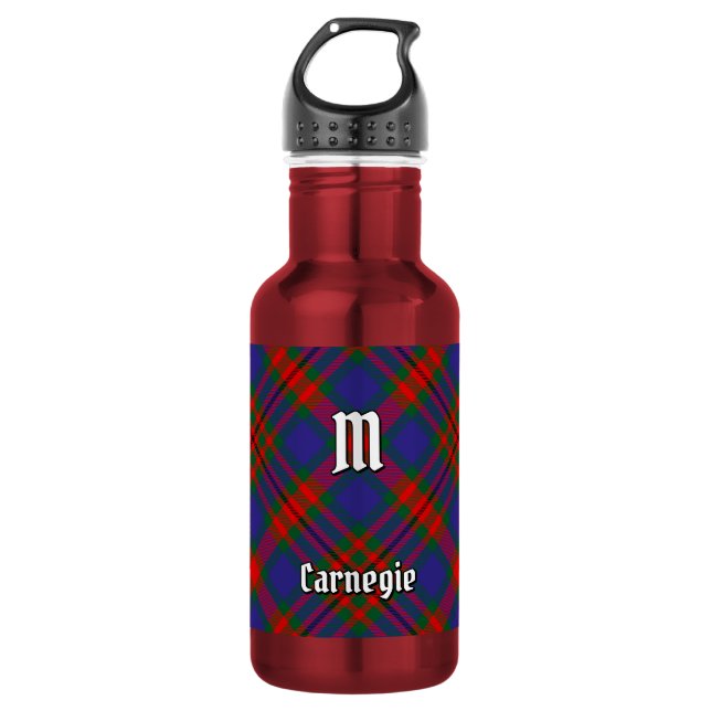 Bouteille D'eau Tartan du clan Carnegie (Devant)