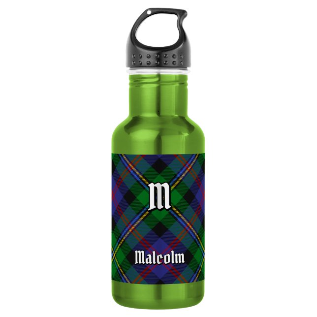 Bouteille D'eau Tartan du clan Malcolm (Devant)