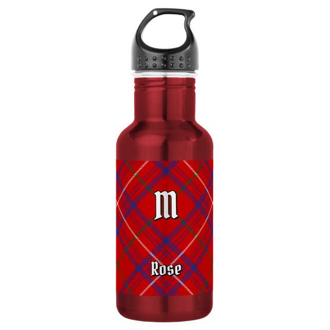 Bouteille D'eau Tartan du clan Rose (Devant)