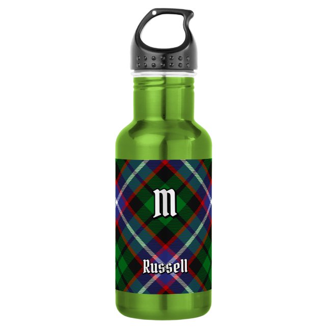 Bouteille D'eau Tartan du clan Russell (Devant)