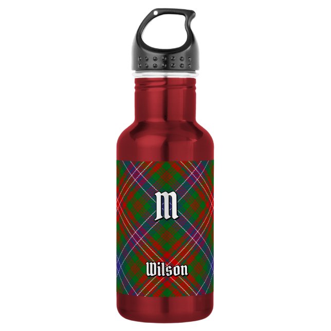 Bouteille D'eau Tartan Moderne du Clan Wilson (Devant)