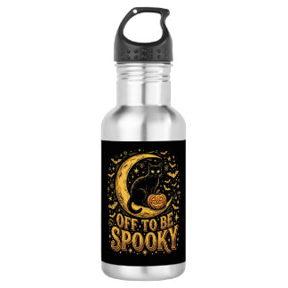 Bouteille D'eau Tasse au Chat Noir de Lune sous Clair de Lune pour