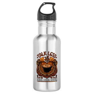 Bouteille D'eau Tasse Café Halloween Citrouilles Parle Moins Boit