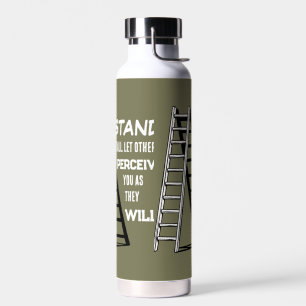 Bouteille D'eau Tasse de café avec citation stoïcienne « Tenez-vou