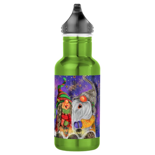 Bouteille D'eau Tasse de Noël Couple de Gnomes Chantant (Droite)