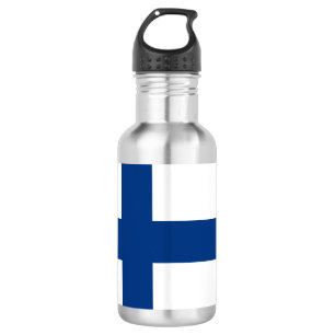 Bouteille D'eau tasse de papier du drapeau finlandais