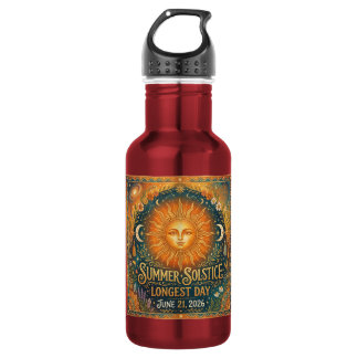 Bouteille D'eau Tasse Solstice d'Été 2026 Céleste Soleil Lune