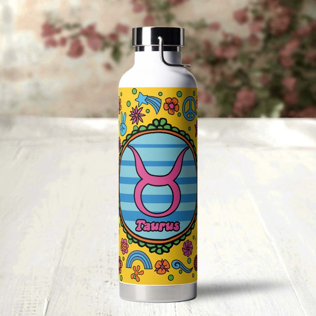 Bouteille D'eau Taureau Groovy personnalisé (Créateur téléchargé)