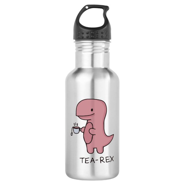 Bouteille D'eau Tea-Rex, dinosaure mignon, T-rex drôle (Devant)