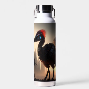 Bouteille D'eau "Techno-Feathers : Le robot futuriste Emu"