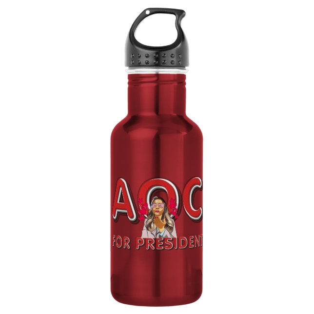 Bouteille D'eau TEE AOC pour présidente (Devant)