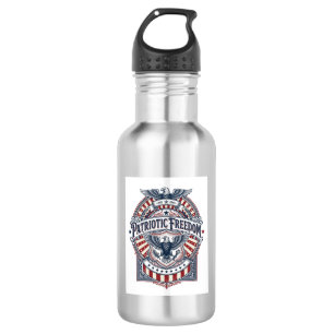 Bouteille D'eau Tee-shirt graphique vectoriel USA Foi patriotique