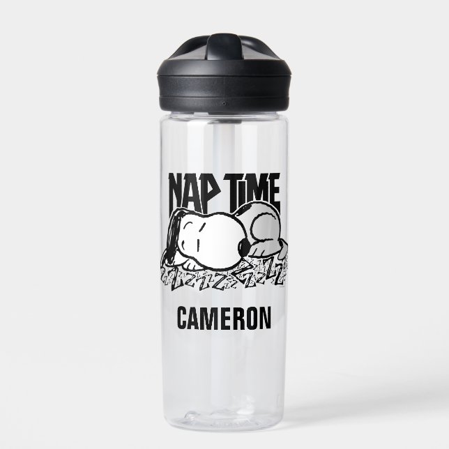 Bouteille D'eau Tee - shirt | Snoopy Nap Time | Ajouter Votre Nom (Extérieur)