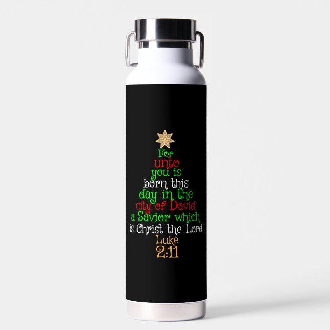 Bouteille D'eau Tee-shirts de Christian-Christmas (Avant)