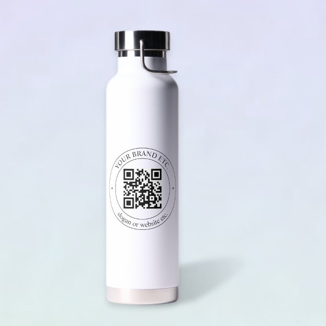Bouteille D'eau Télécharger le code QR et le texte personnalisable (Créateur téléchargé)