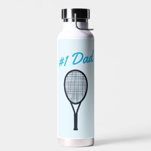 Bouteille D'eau Tennis #1 Papa Fête des pères cadeau bleu