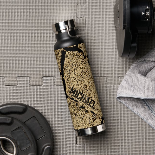 Bouteille D'eau Terrain sec fêlé terre sécheresse Cool Votre nom (Couvercle)