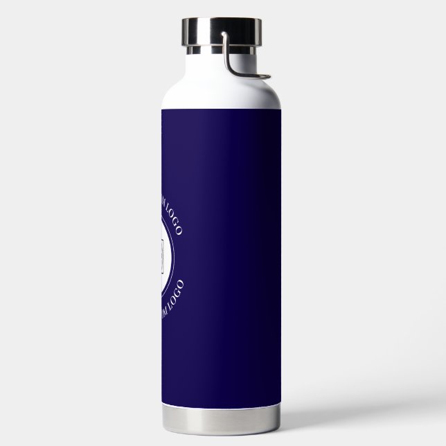 Bouteille D'eau Texte de logo simple Bleu marine Marque commercial (Droite)