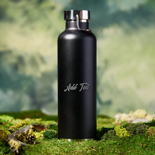 Bouteille D'eau Texte personnalisé ajouté Noir Thor Cuivre Gym sou