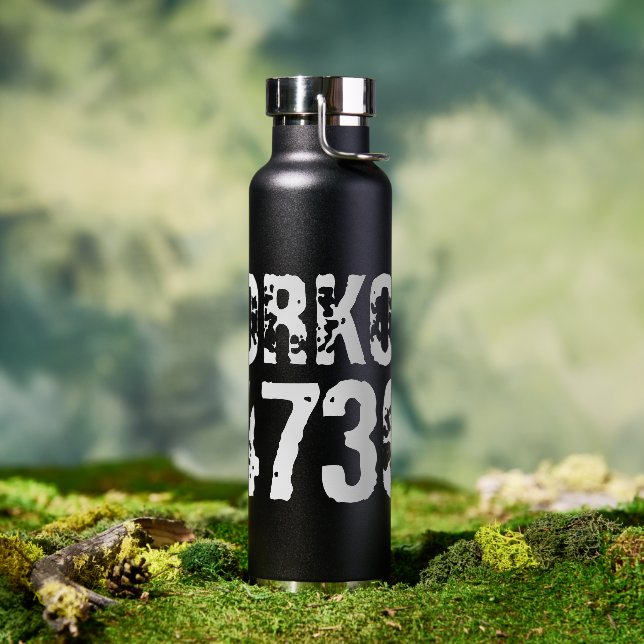 Bouteille D'eau Texte usé et rayé Workout 247365 blanc (Extérieur)