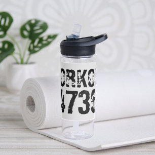 Bouteille D'eau Texte usé et rayé Workout 247365 noir