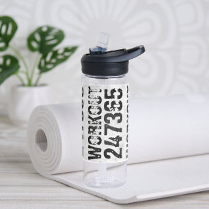 Bouteille D'eau Texte usé et rayé Workout 247365 rustique