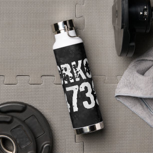 Bouteille D'eau Texte usé et rayé Workout 247365 vintage