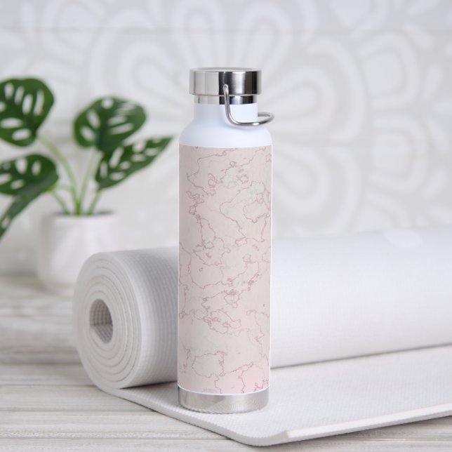 Bouteille D'eau Texture en marbre rose (Yoga)