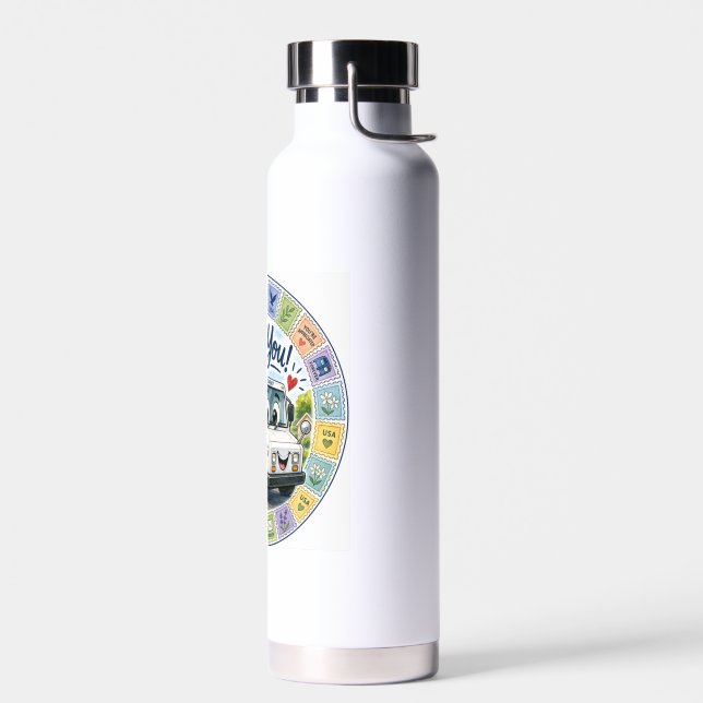 Bouteille D'eau Thank you Postal Workers  (Gauche)