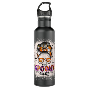 Bouteille D'eau Tie Dye One Spooky Aunt Halloween Monster Messy Bu