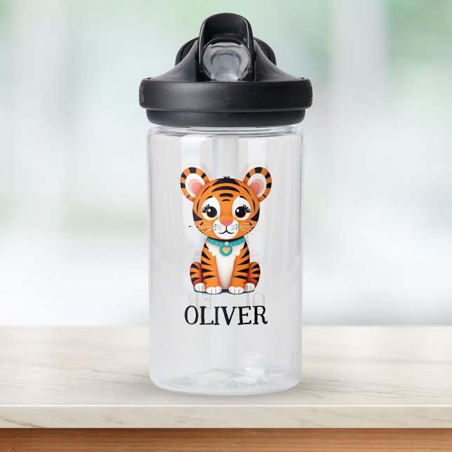 Bouteille D'eau Tigre Bébé Personnalisé Mignon (Créateur téléchargé)