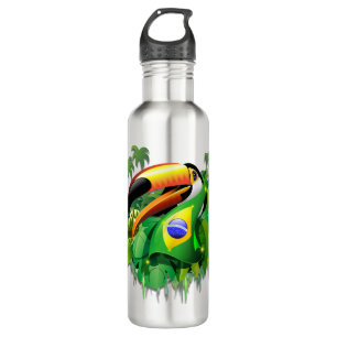 Bouteille D'eau Toco Toucan avec drapeau brésilien