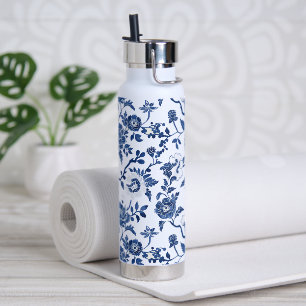 Bouteille D'eau Tons Chinoiserie bleu