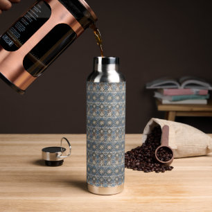 Bouteille D'eau Tons de boue gris en tissu de boue