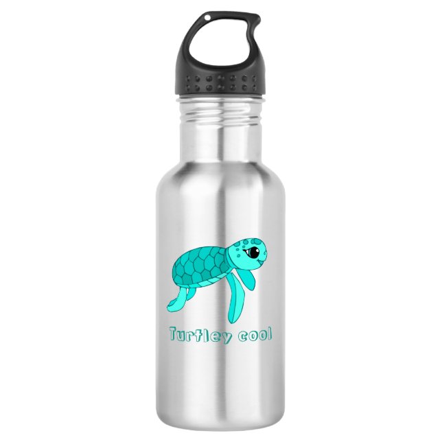 Bouteille D'eau Tortue de mer cool Turtley (Devant)