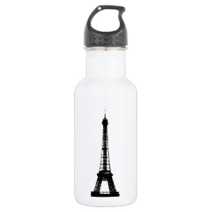 Bouteille D'eau Tour Eiffel noir et blanc