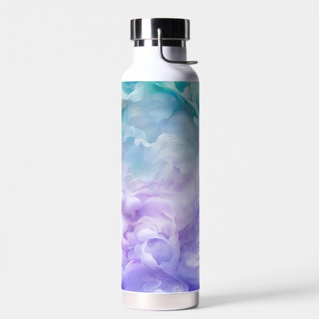 Bouteille D'eau Tourbillon de nuage bleu et violet (Gauche)