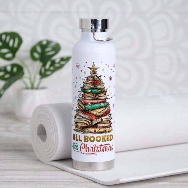 Bouteille D'eau Tous réservés pour Noël (Yoga (pivoté))