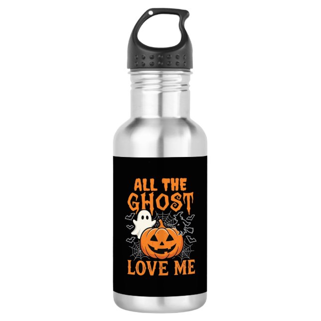 Bouteille D'eau Tout les fantômes m'aiment Halloween Design_1 (Devant)