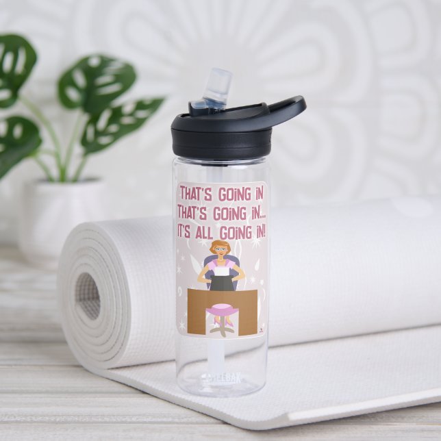 Bouteille D'eau Tout Va Dans Funny Retro Kitschy Gal Author Fun (Yoga)