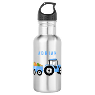 Bouteille D'eau Tracteur camion bleu personnalisé pour l'école de 