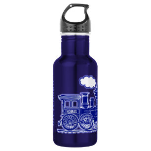 Bouteille D'eau Train bleu foncé enfants garçons nom complet boiss