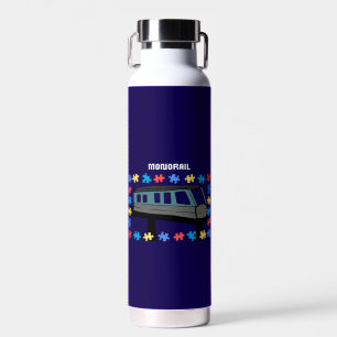 Bouteille D'eau Train Monorail Autisme Aspergers Sensation